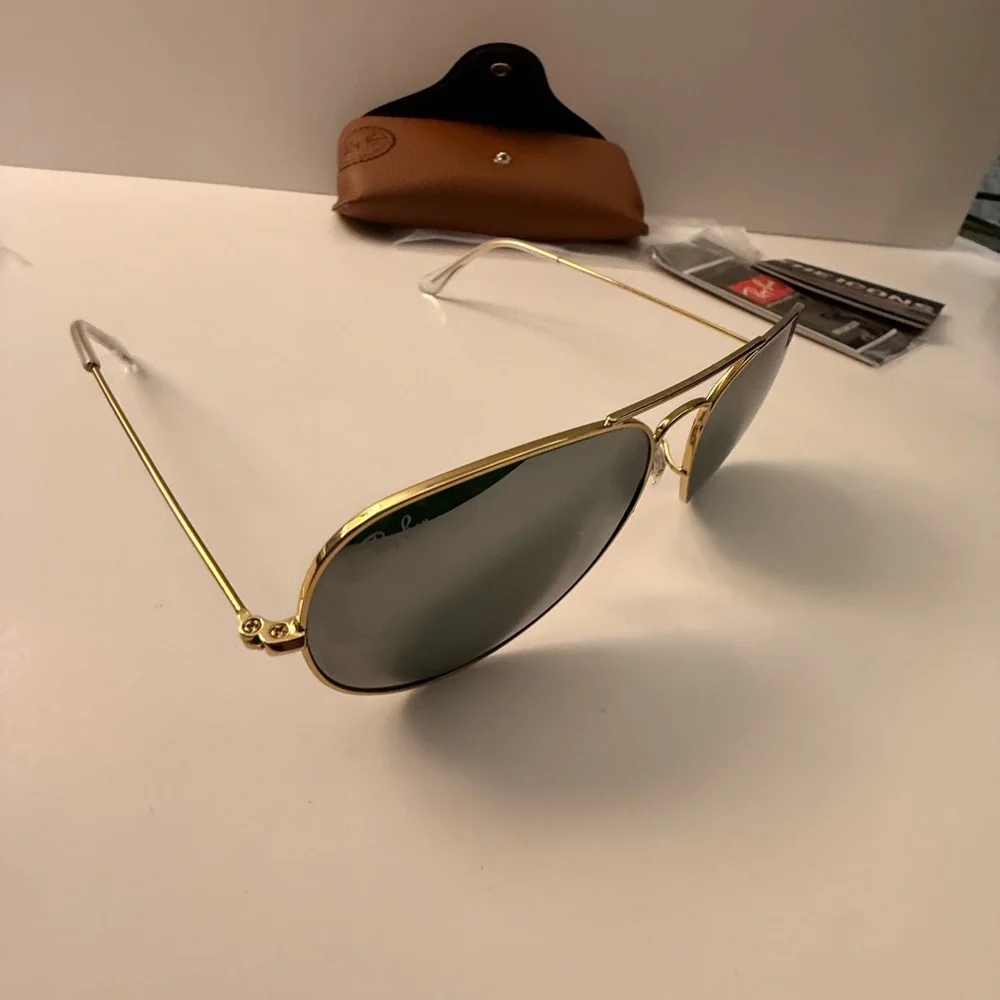 Ray-Ban Aviator Sunglasses RB3025 58-14mm Gold/Silver Mirror Lens 001/30 Unisex